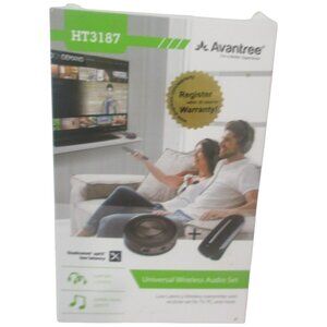 Avantree HT3187 Black Low Latency Wireless Bluetooth Transmitter & Receiver Set